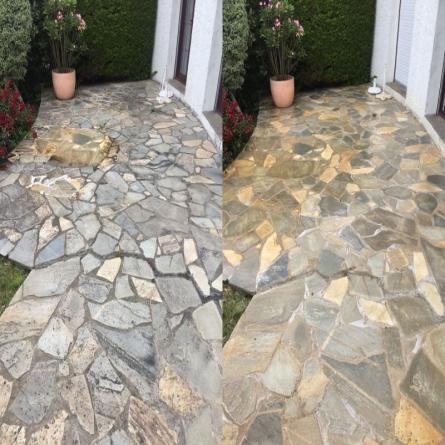 Nettoyage et traitement d'une terrasse