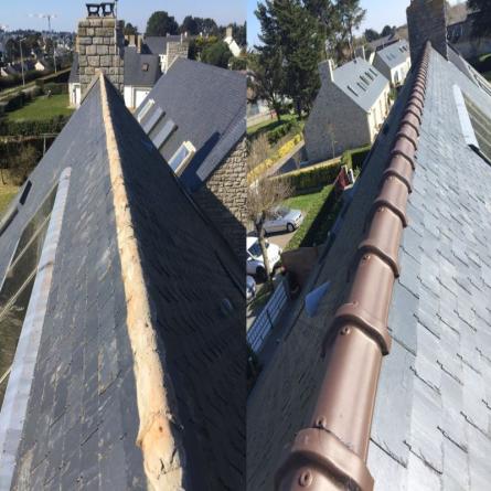 Réfection de faîtage sur toiture