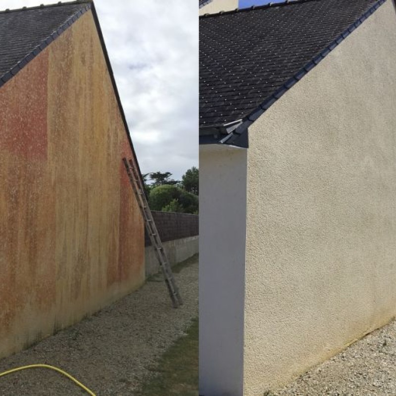 Nettoyage et traitement d'un mur