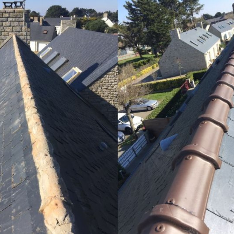 Réfection de faîtage sur toiture